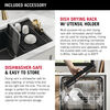 30” Granite Composite Workstation Kitchen Sink Undermount Single Bowl with WorkFlow™ Ledge and Accessories in Metallic Black